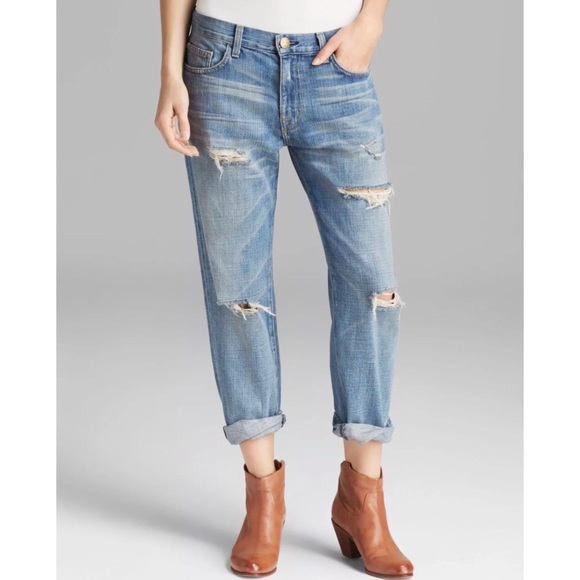 Current/Elliott Denim - Current Elliott Super Love Destroy Boyfriend Jeans